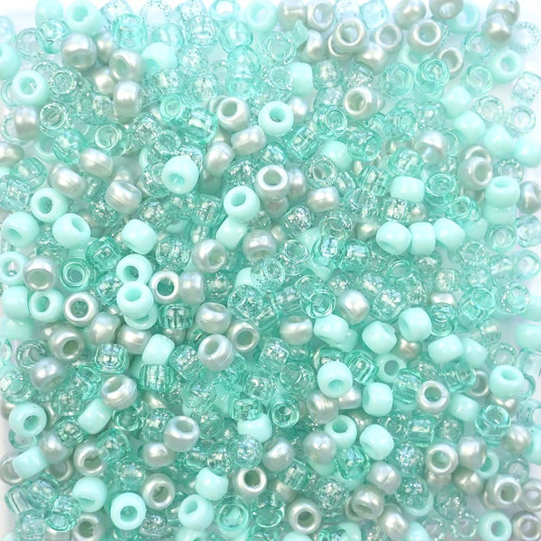 Opaque Blue Pony Beads, pack of 480