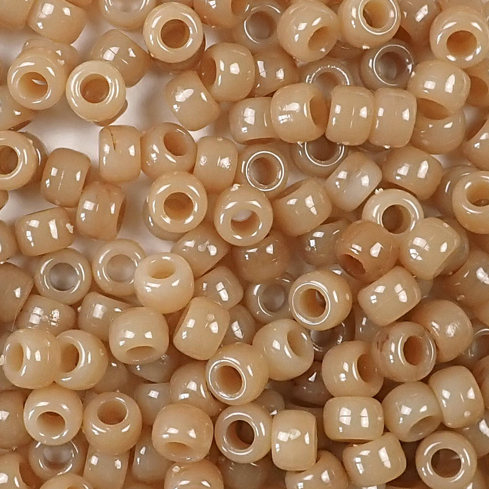 antique bone marbled 6 x 9mm plastic pony beads in bulk