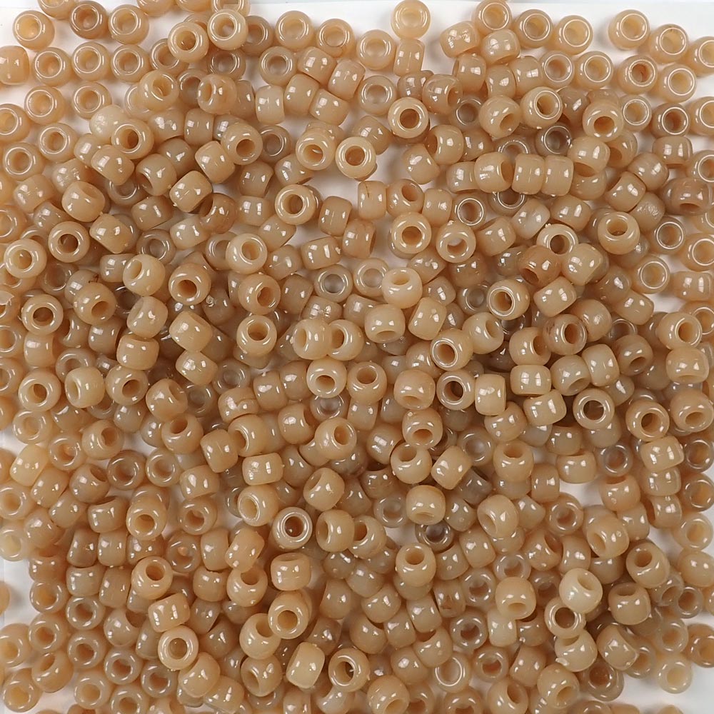 antique bone marbled 6 x 9mm plastic pony beads in bulk