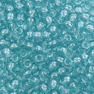 Vintage Light Turquoise transparent pony beads