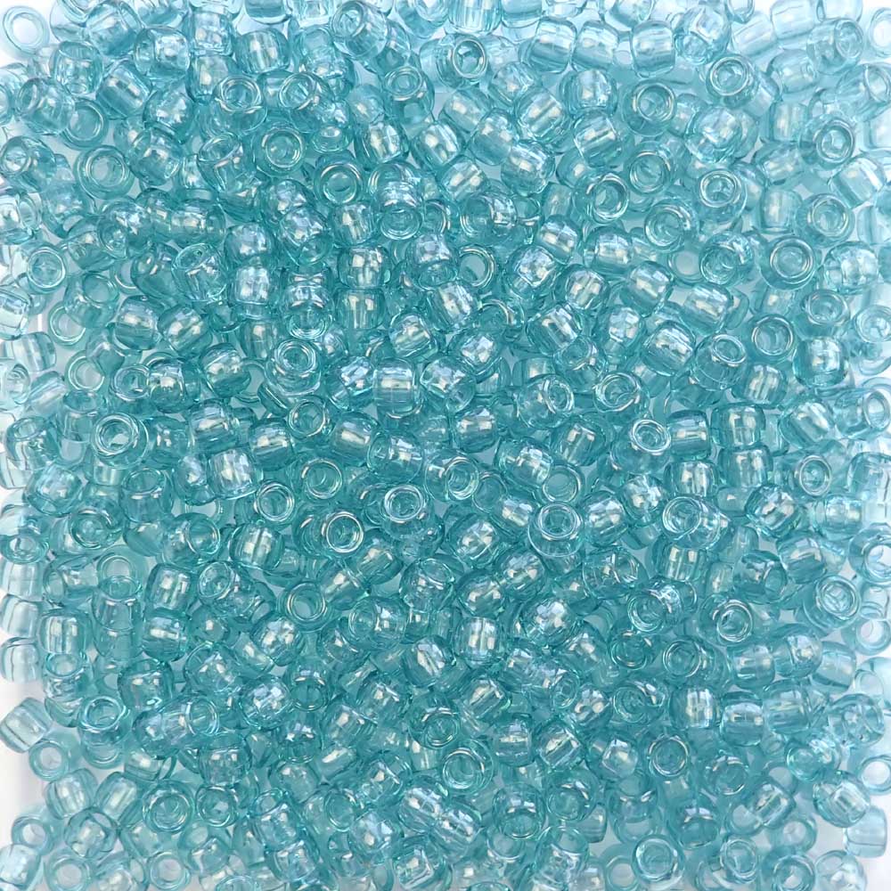 Vintage Light Turquoise transparent pony beads