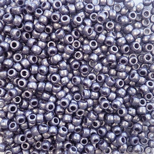 Dark Lavender Pearl Plastic Pony Beads 6 x 9mm, 500 beads