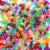 pony beads in a multicolor mix of glitter colors
