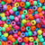 Vivid Rainbow Combo Mix Plastic Pony Beads 6 x 9mm, 500 beads