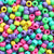 Sweetheart Opaque Mix Plastic Pony Beads 6 x 9mm, 500 beads