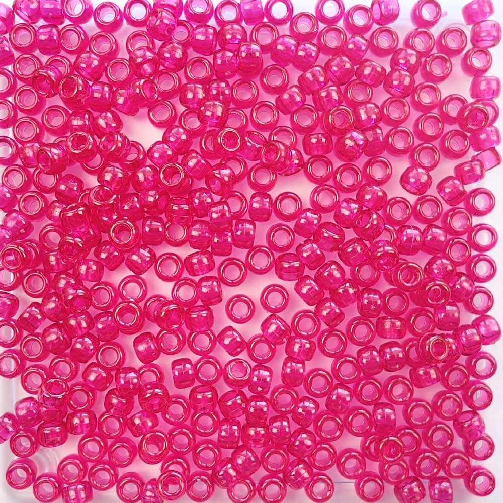 Dark Pink Antique 11mm Skull Pony Beads (150pcs)