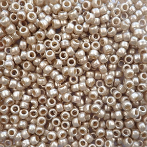 Dark Antique Pearl Plastic Pony Beads 6 x 9mm, 500 beads