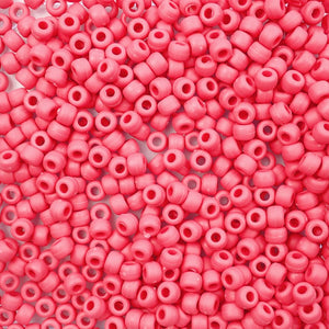 Matte Vintage Rose Opaque Plastic Pony Beads 6 x 9mm, 500 beads