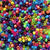 Party Mix Multi-Color Plastic Pony Beads 6  x 9mm, 500 beads