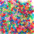 Happy Rainbow Transparent Mix Plastic Pony Beads 6 x 9mm, 500 beads