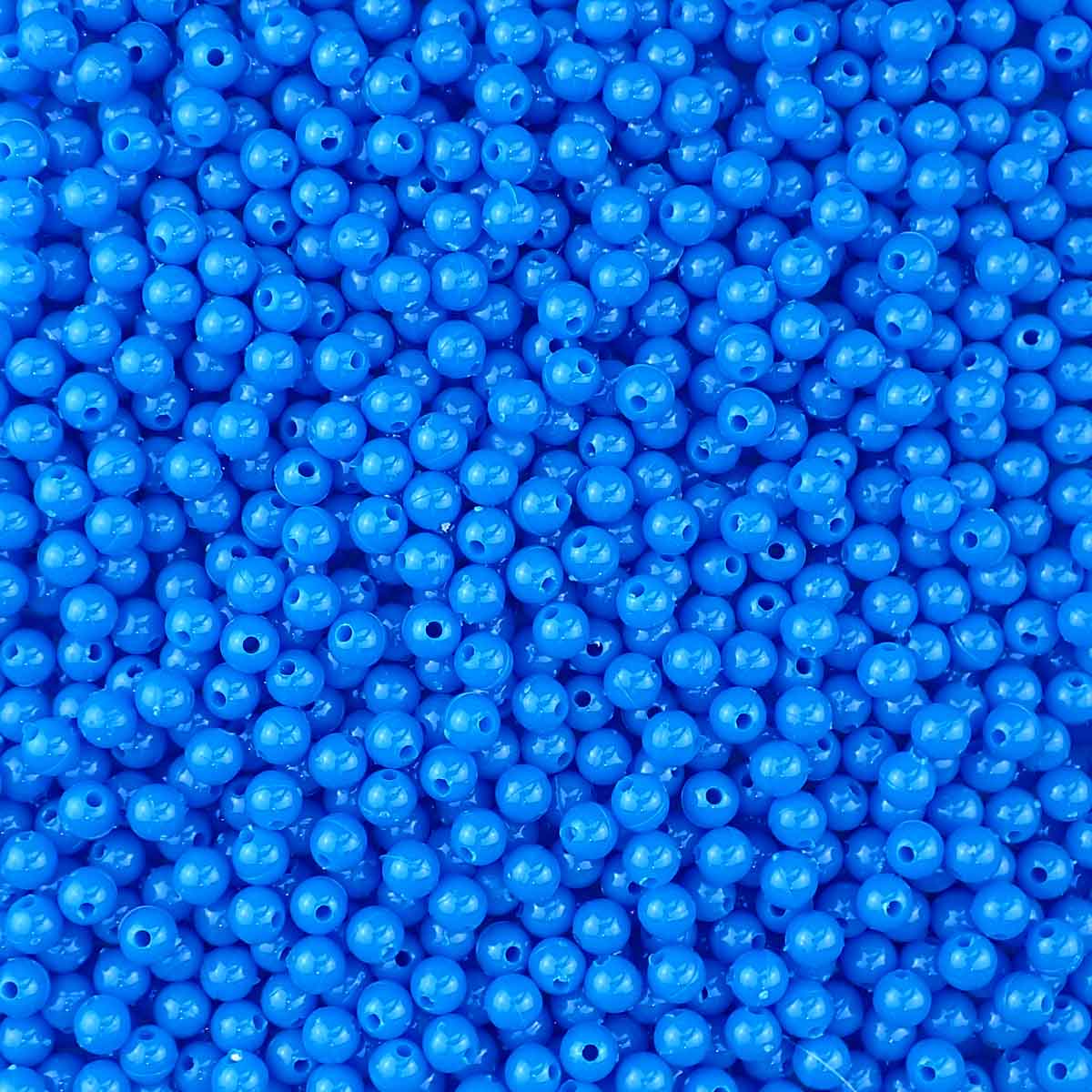 6mm Round Plastic Craft Beads, True Blue, 500 beads
